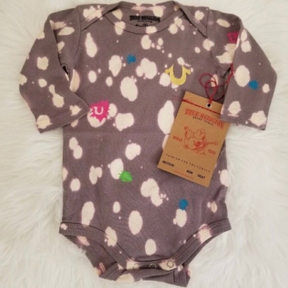 🌟 Last One! True Religion Splatter Paint Onesie - Picture 4 of 9